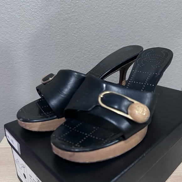 Authentic Chanel Wooden Mules with Chanel Box - Picture 13 of 13